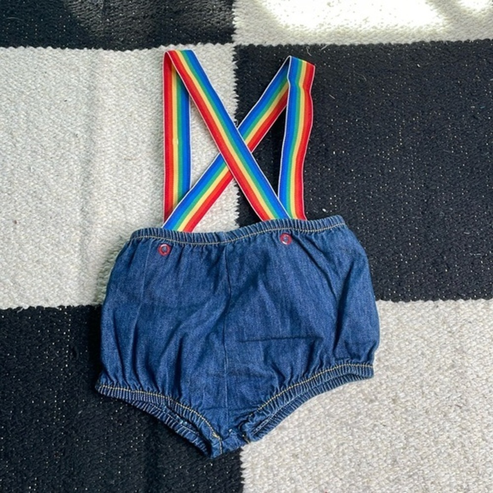 Baby Luv Rainbow Suspender‎ Shorts